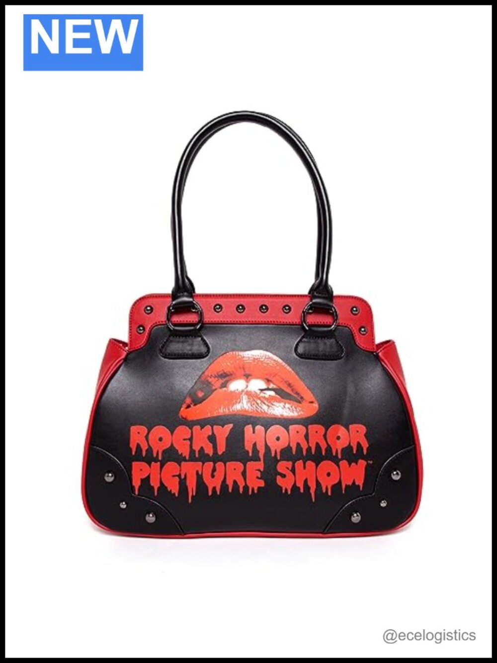 Rocky Horror Picture Show Lips Vegan PU Leather Top-Handle Handbag Purse